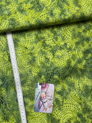 Baumwolle Patchwork - Batik - Large Circles - Grün
