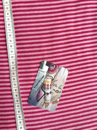 Bündchen Schlauchware - Midi gestreift - Pink/Rosa