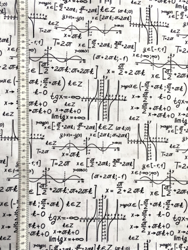 Preview: Baumwolle - Formeln -Weiß