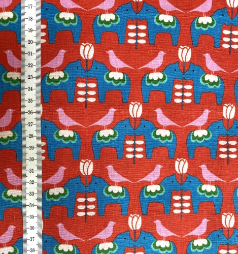 Preview: Mees&Mees für Kokka - Canvas - Dala Love - Rot