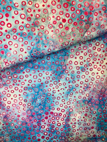 Baumwolle Patchwork - Batik - Circles - Blue