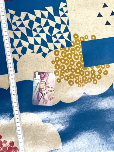 Kokka - Wachstuch - Laminiert Canvas ECHINO - Blau