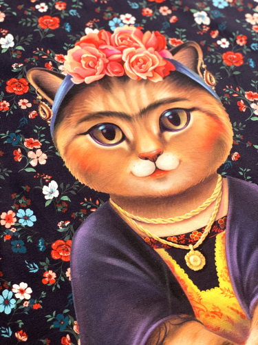 Jersey Digital Print - Boho Cat - Rapport