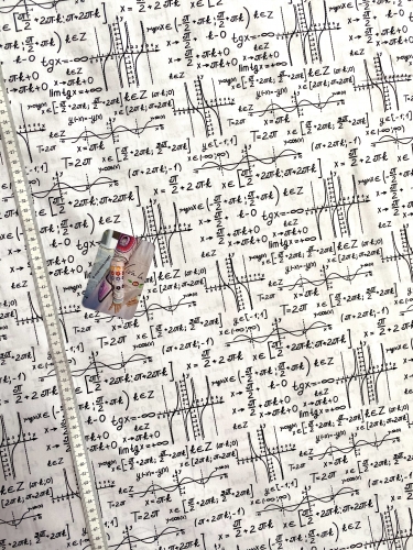 Preview: Baumwolle - Formeln -Weiß