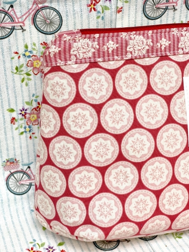 Täschchen - Fahrrad - Tilda Old Rose Dots