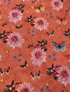 Canvas - Schmetterlinge - Apricot