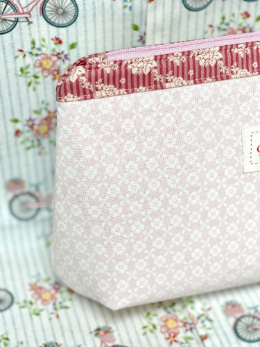 Täschchen - Fahrrad - Blümchen Rosa