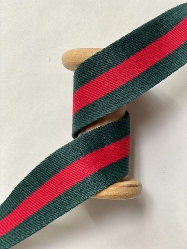 Gurtband - Big Stripes Green - 40 mm