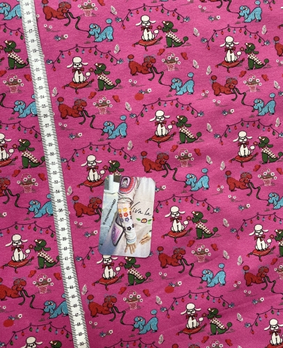 Jersey Fiona Hewitt - POODLE PARTY -Pink