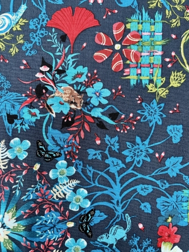 Baumwolle Patchwork - Odile Bailloeul - Land Art 2 - Wiese Blau