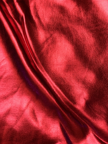 Folienjersey - Glitzer - Uni - Metallic Rot