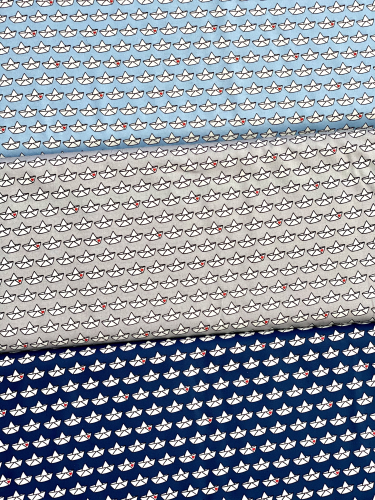 Preview: Baumwolle Loveboat by Cherry Picking - Hellblau