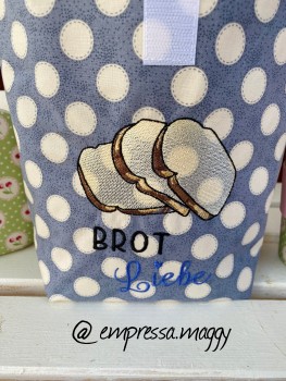 Lunchbag - L - Brot Liebe - Blau