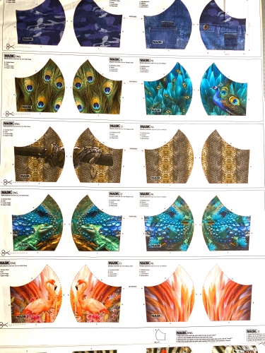 Preview: Baumwolle Popeline -  Masken Panel - Print