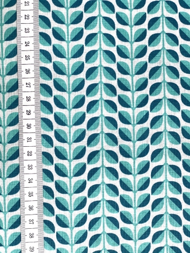 Preview: Mees&Mees für Kokka - Canvas - Lovely Leaves - Mint