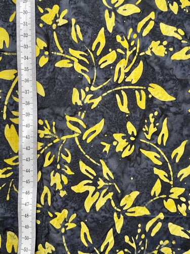 Baumwolle Patchwork - Batik - Leaves - Gelb
