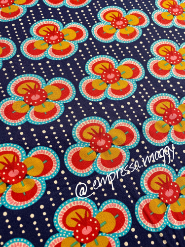 Preview: Baumwolle Druck Fiona Hewitt - Blumen -blau