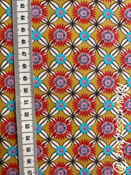 Preview: Baumwolle Druck Fiona Hewitt - Blümchen - gelb