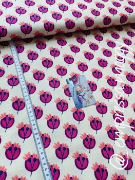 Baumwolle Druck Hamburger Liebe CREAM TEA – crème