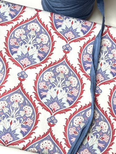 Tilda Patchwork Stoff Baumwolle - Bon Voyage - Flowerleaf Blue