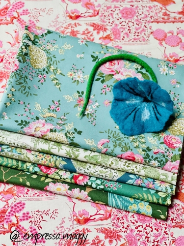 Tilda Patchwork Stoff Baumwolle - Chic Escape Whimsyflower Green
