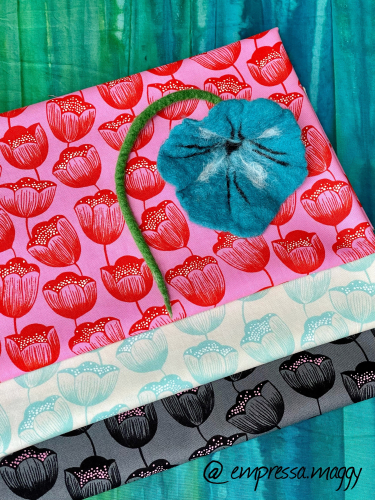 Patchwork Baumwolle - Sarah Watts - Firefly - Tulpen - Creme