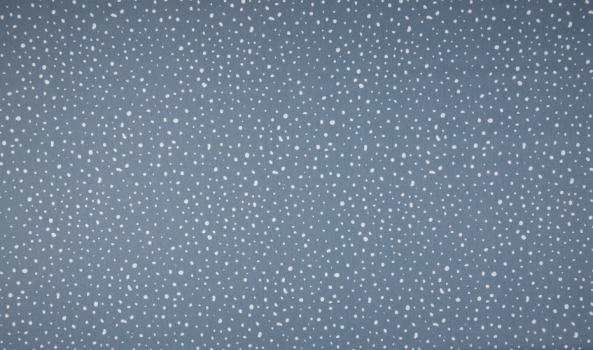 Organic Baumwolle Popeline - Love Dots - Dusty-Blau