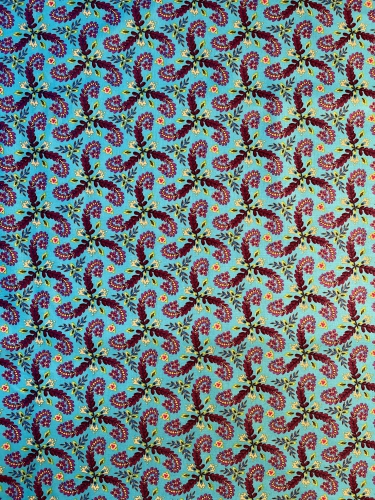 Baumwolle Patchwork - Odile Bailloeul - Fronds - Turquoise