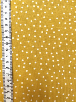 Stoffonkel Jersey   Dotties - senf