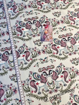 Stoffonkel Jersey Ponies - Aquamint - Design by Janeas World