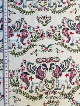 Stoffonkel Jersey Ponies - Aquamint - Design by Janeas World