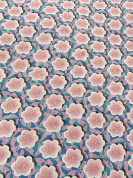 Jersey Digital Fiona Hewitt - Flower - Rosa - Reststück ca. 220 cm