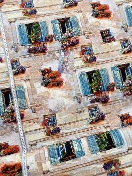 Jersey Digital Französische Fenster - Bunt