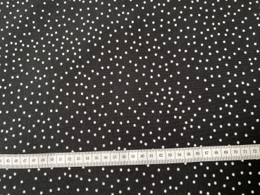 Stoffonkel Jersey  Dotties - Schwarz - Reststück ca. 140 cm