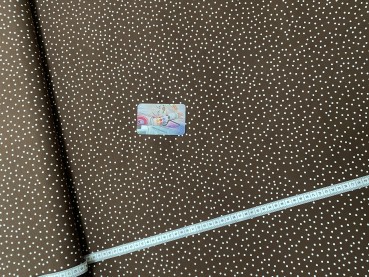 Stoffonkel Jersey  Dotties - schoko
