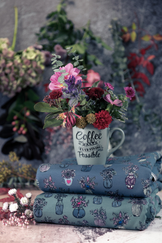 Swafing Sweat -  ALL MY FLOWERS BY LILA-LOTTA - Altgrün