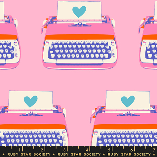 Patchwork Baumwolle - Ruby Star Society - Melody Miller - Best Day Ever - TYPEWRITERS - POSY