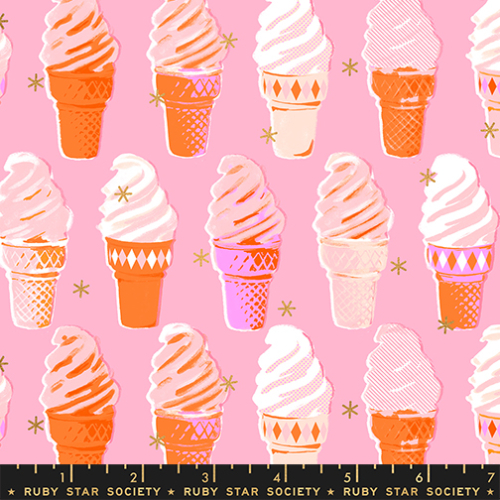 Patchwork Baumwolle - Ruby Star Society - Melody Miller - Best Day Ever - ICE CREAM - POSY