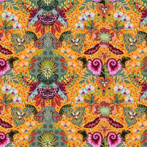 Baumwolle Patchwork - Odile Bailloeul - Tropicalism - Insectopia Yellow
