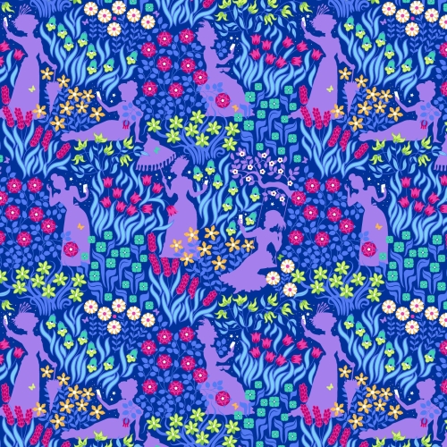 Patchwork Baumwolle - Stacy Peterson -  Belle Epoque - Vanity Garden - Purple