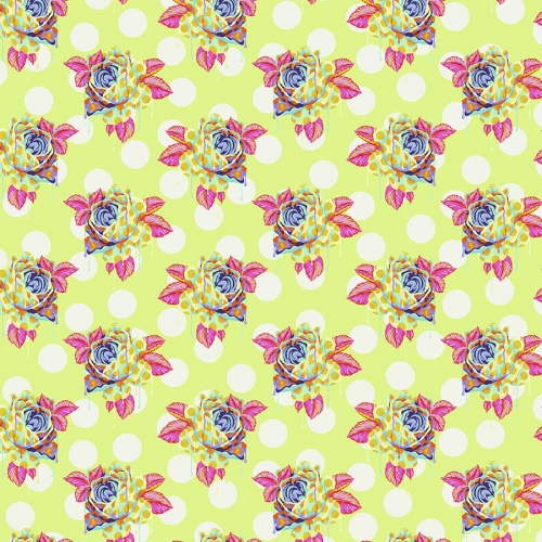 Tula Pink - Curiouser and Curiouser - Painted Roses - Sugar