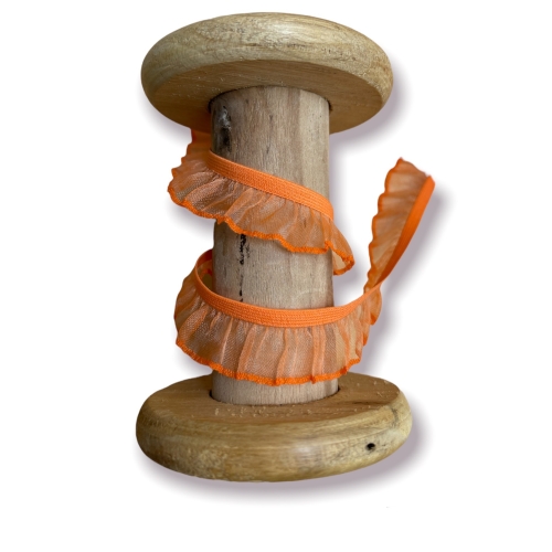 Elastisches Rüschengummi - Orange