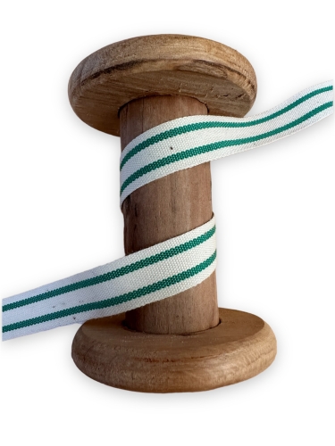 Baumwollband French Stripes - Grün