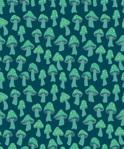 Patchwork Baumwolle - Sarah Watts - Firefly - Mushrooms Galaxy