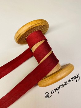 Schrägband Uni 20mm - Bordeaux - 25 METER ROLLE!