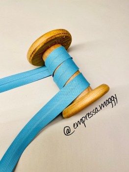Schrägband Uni 20mm - Blau - 25 METER ROLLE!