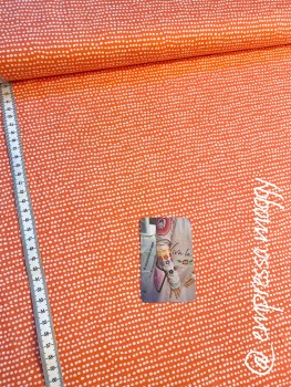 Stoffonkel Jersey  Dotted Line koralle
