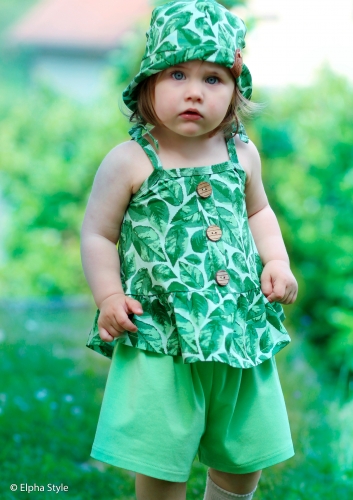 Jersey Swafing - Jade by lycklig design - Blätter - Kiwigrün