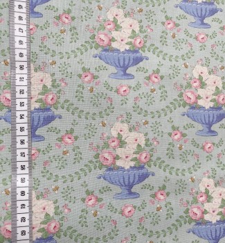 Tilda Patchwork Baumwolle - Flowerbees Teal