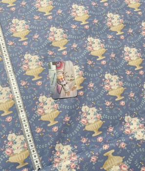 Tilda Patchwork Baumwolle - Flowerbees Blue